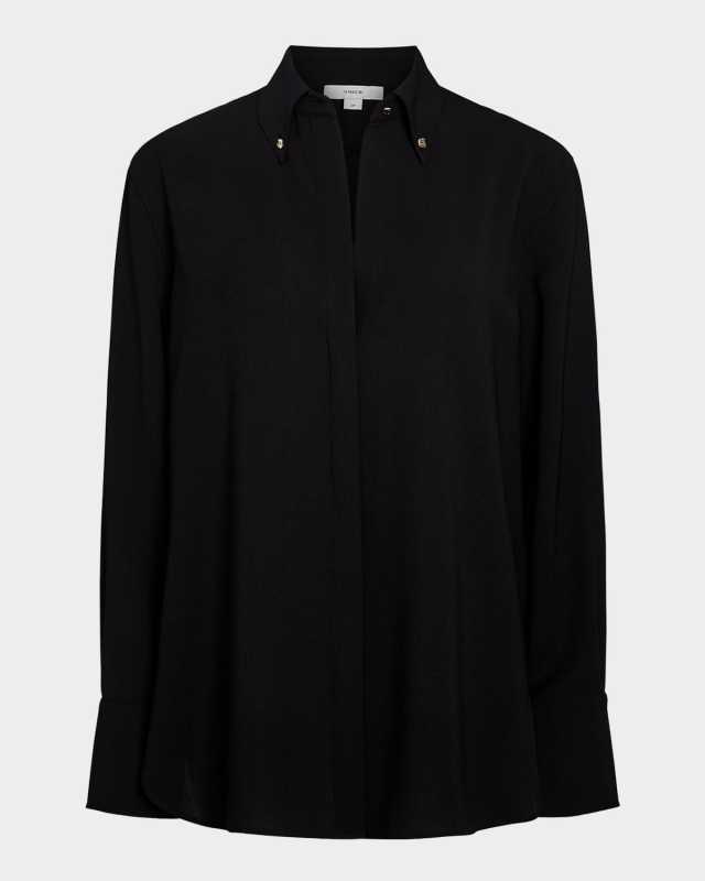 Jewel-Embellished Button-Down Shirt